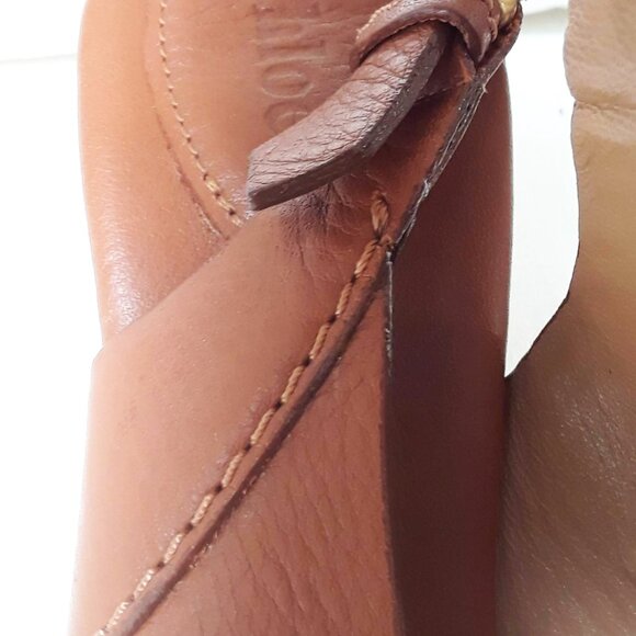 Chloe Cork Slingback Platform High Heel Tan Brown Size 39 - Picture 9 of 15